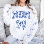 Chinoiserie Mom Mama Nana Mimi With Kid Names On Sleeve Ver 1 - Personalized Sweatshirt - Image 2
