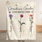 Grandma Garden Blanket - Personalized Blanket Big Size
