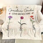 Grandma Garden Blanket - Personalized Blanket Big Size - Image 3