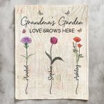 Grandma Garden Blanket - Personalized Blanket Big Size - Image 6